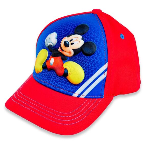 Disnep Boys Kids Mickey Mouse 3D Pop Hat Red Blue Baseball Cap - Picture 1 of 8